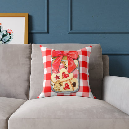 Valentine Cup Cookies Poly Pillow