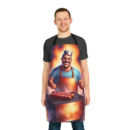 King of the BBQ 2 Apron, 5 Color Straps (AOP)