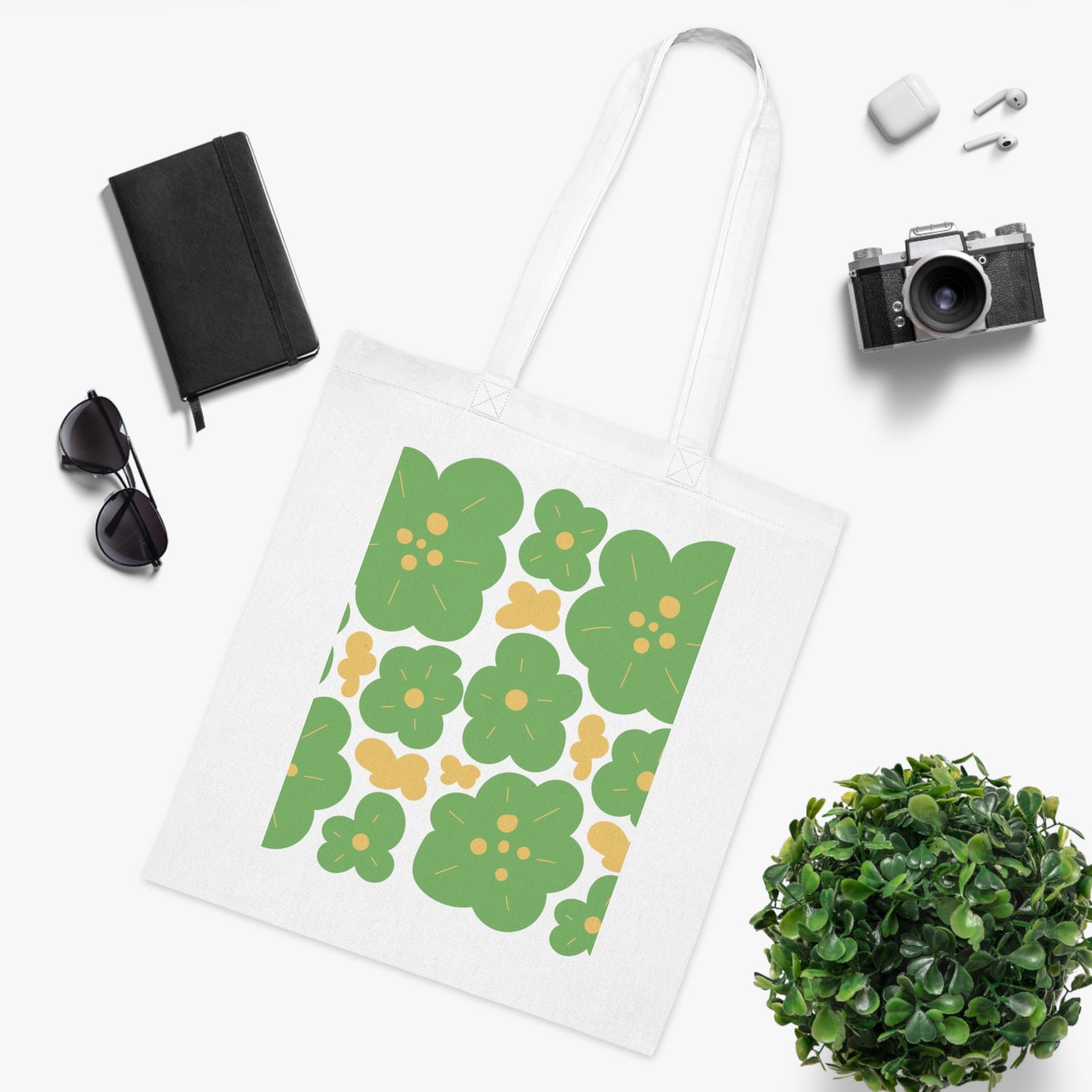 Abstract flowers 07 Cotton Tote