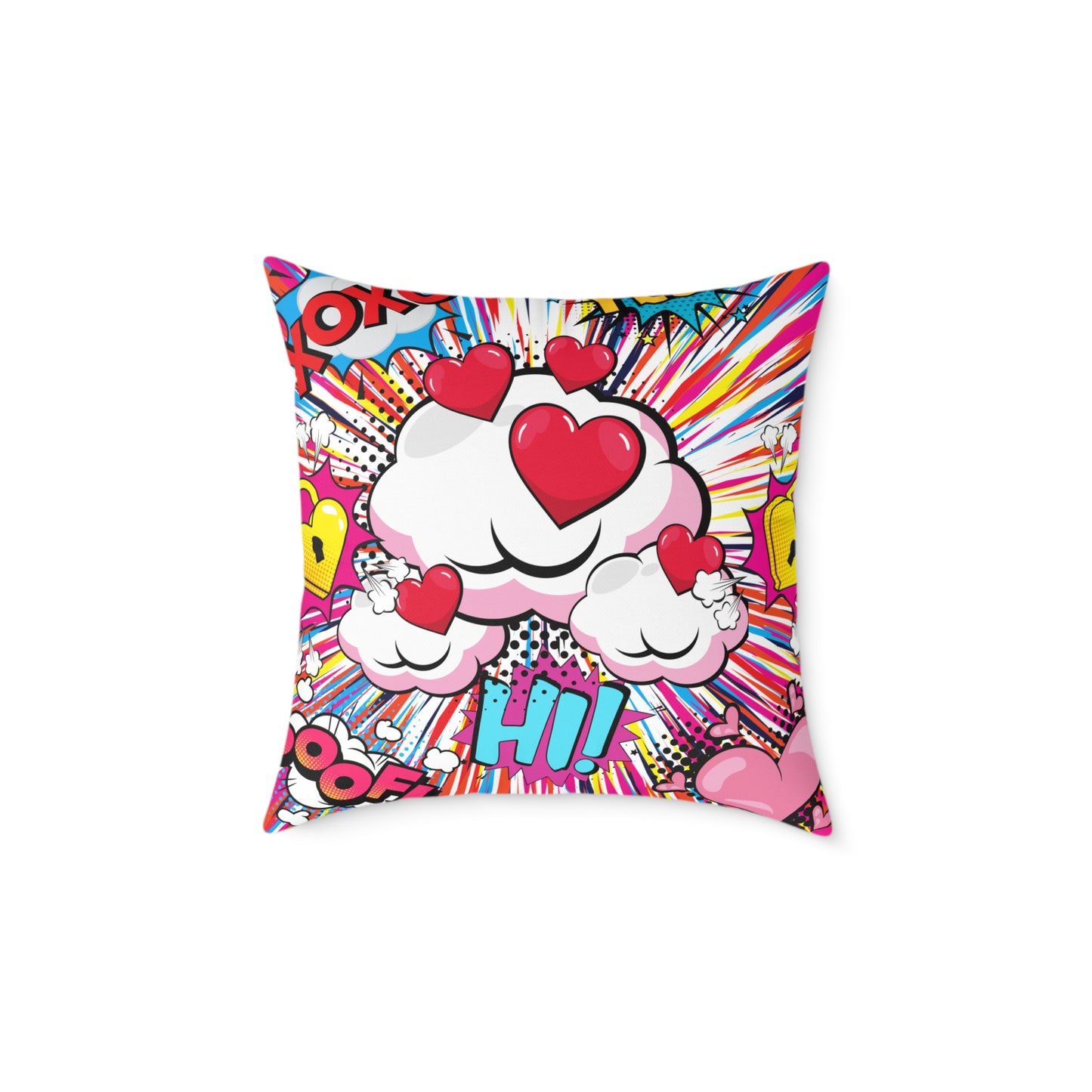 Hi! Pop Art Poly Pillow