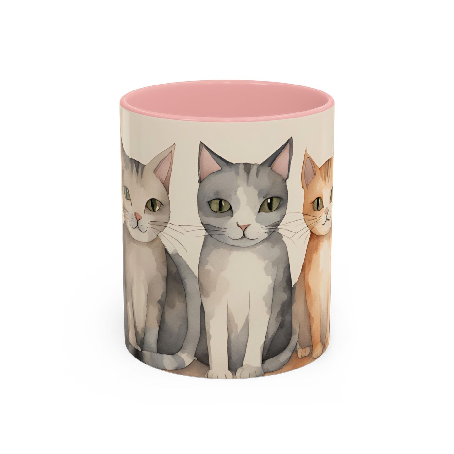 Kitties in a Row 3 Accent Mug 11oz