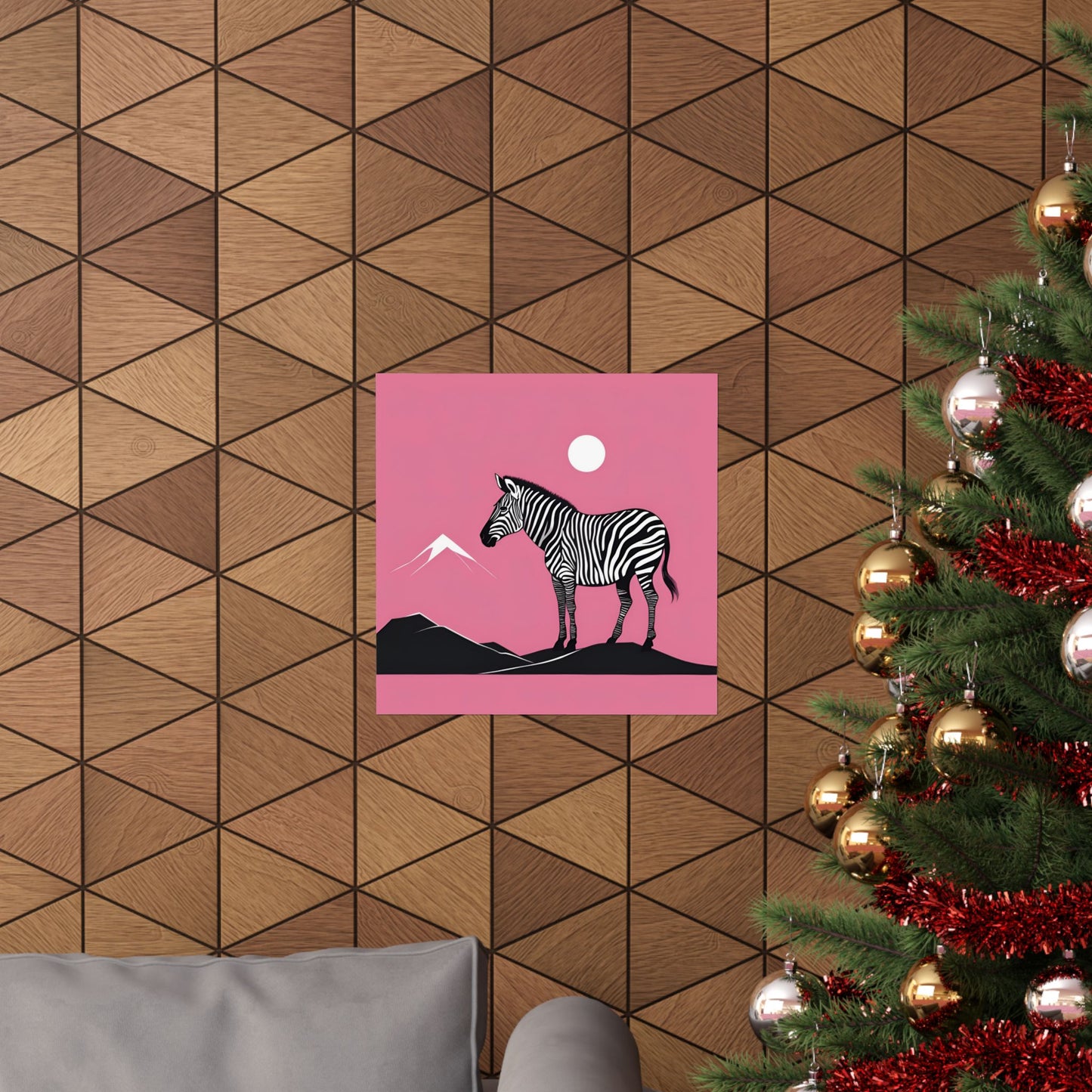 Lone Collection Zebra 5 Matte Square Posters