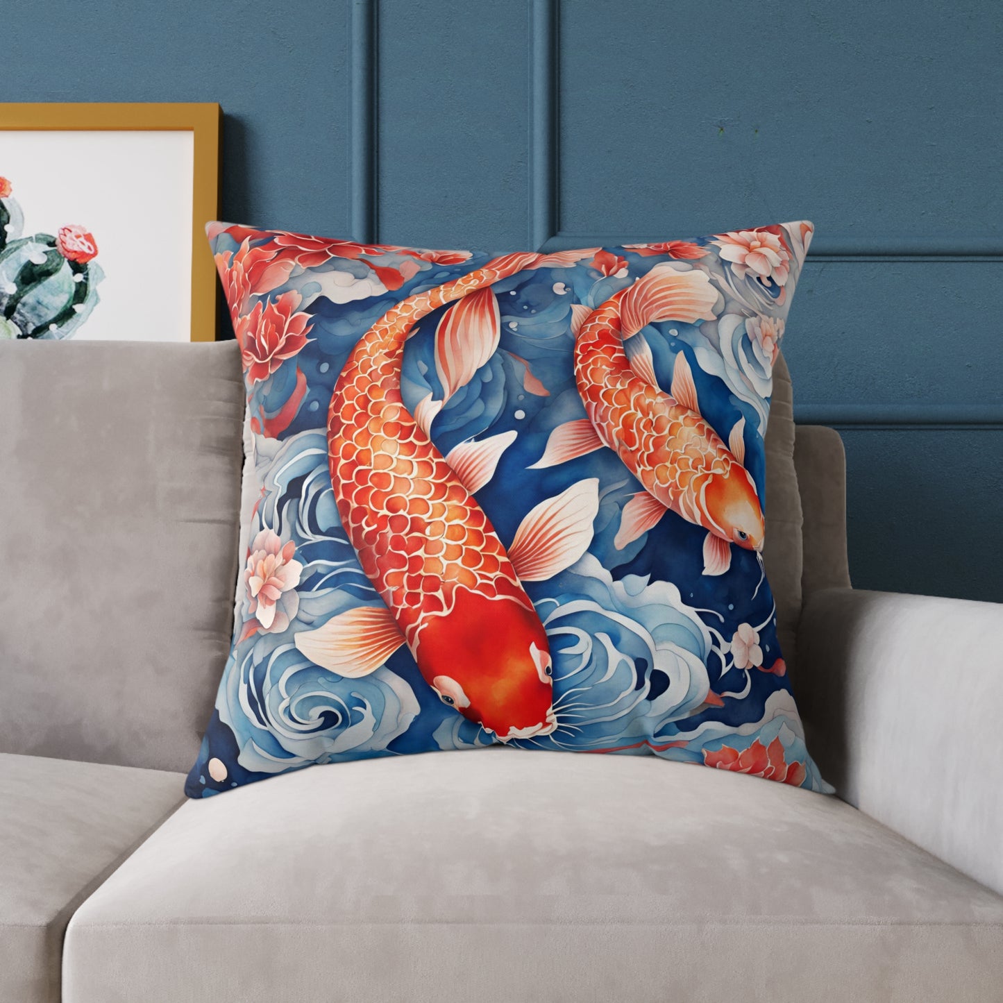Koi Carp 05 Poly Pillow - Natures Beauty Design