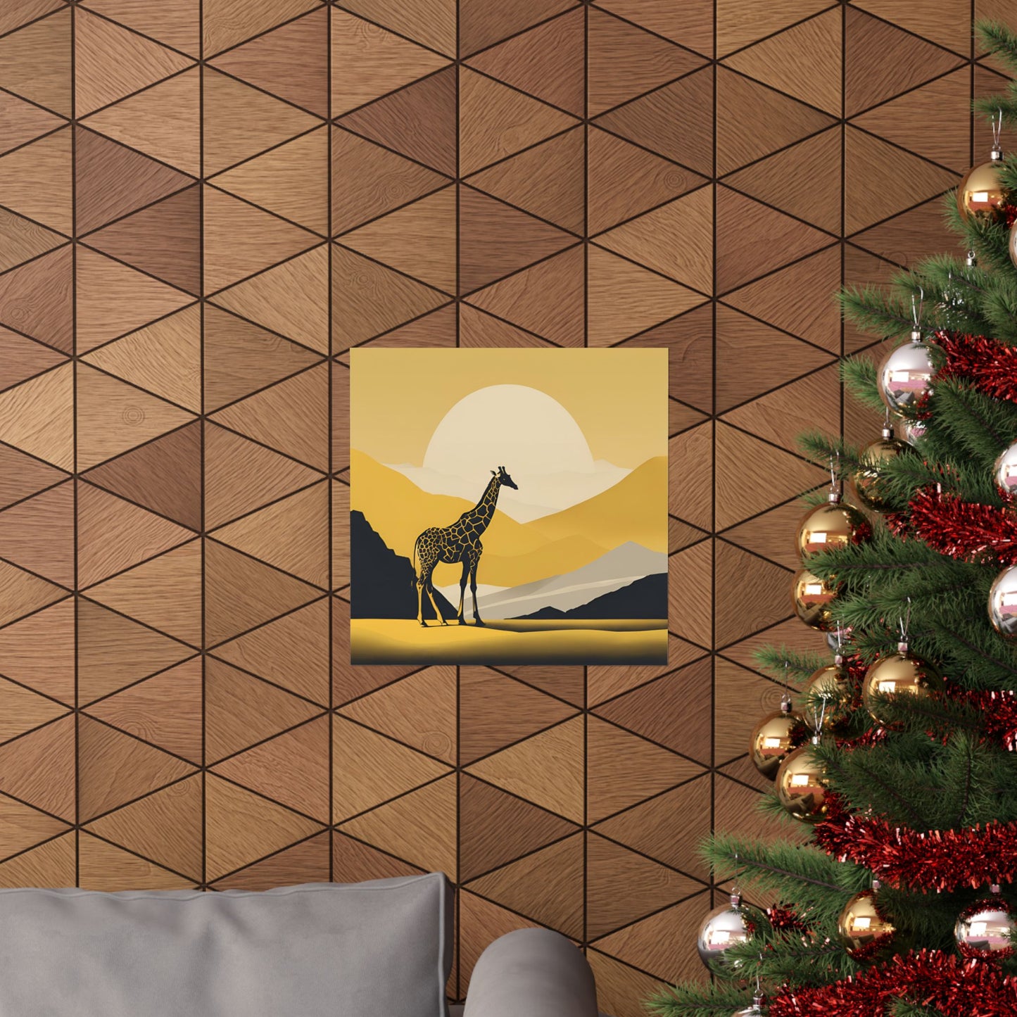 Lone Collection Giraffe 7 Matte Square Posters