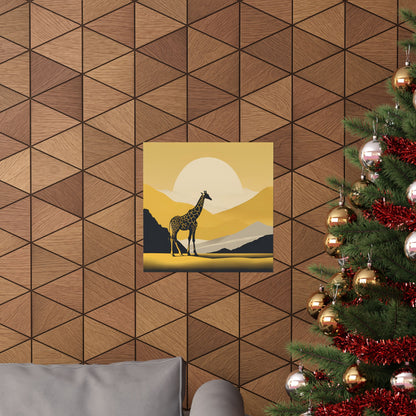 Lone Collection Giraffe 7 Matte Square Posters