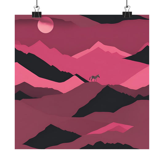 Lone Collection Zebra 11 Matte Square Posters
