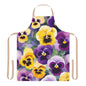 Pansies 01 Apron 5-Color Straps