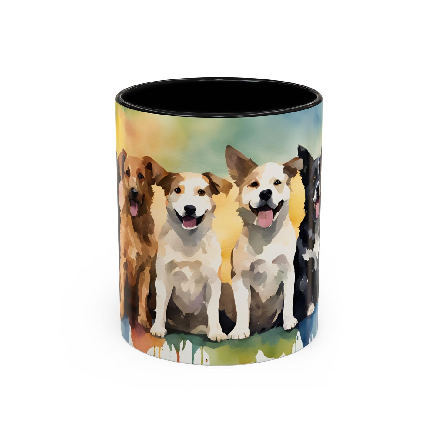 Multicoloured Doggies 2 Accent Mug 11oz