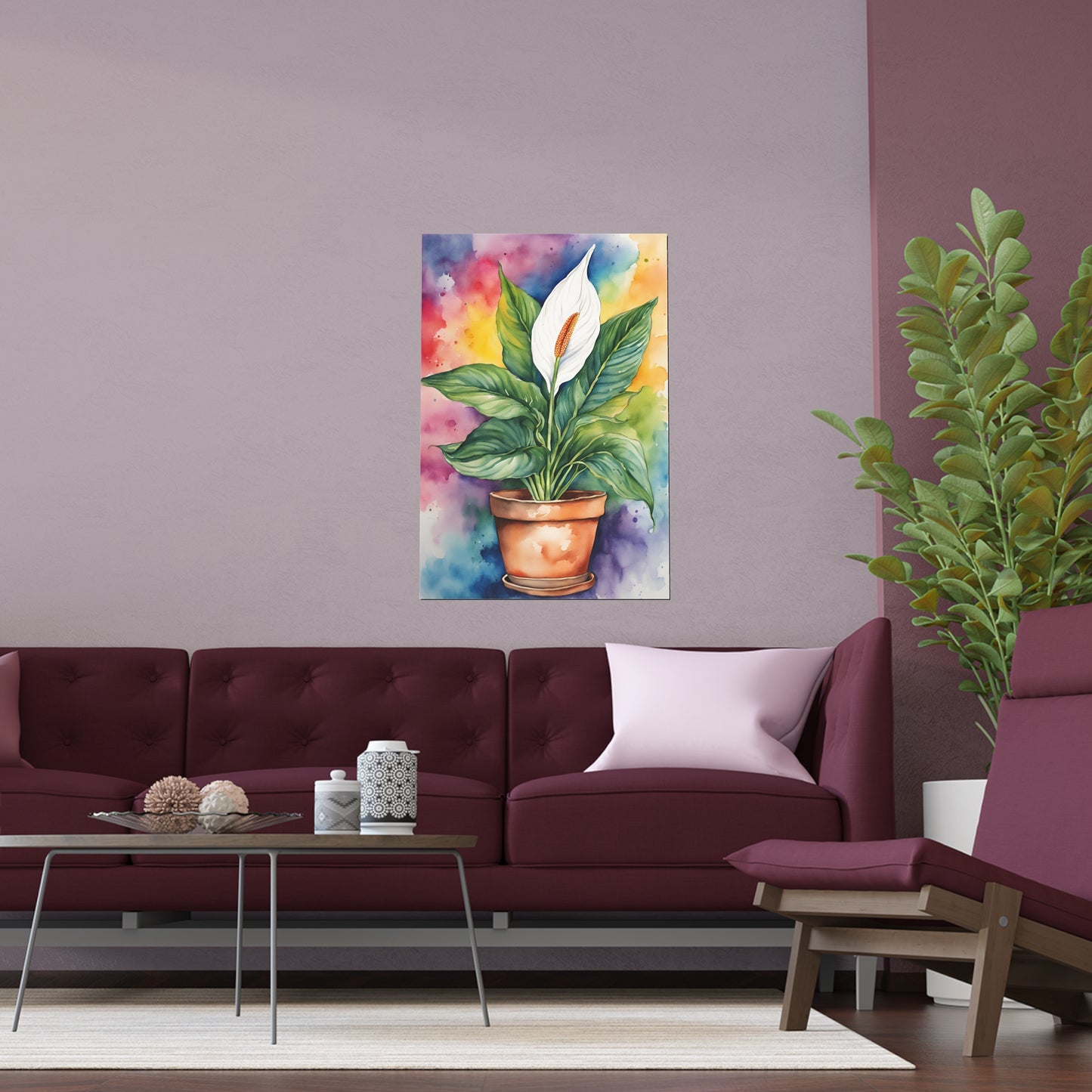 Multicolored Pot Plant 16 Indoor and Outdoor Silk Poster