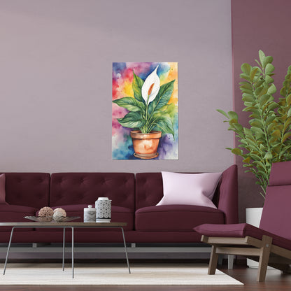 Multicolored Pot Plant 16 Indoor and Outdoor Silk Poster