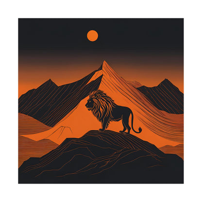 Lone Collection Lion 6 Matte Square Posters