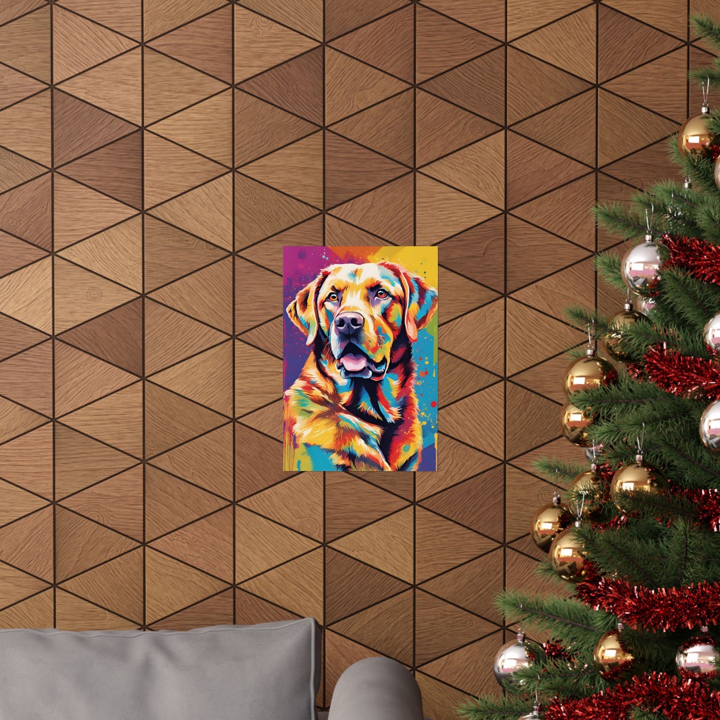 Multicolored Labrador 2 Matte Vertical Poster