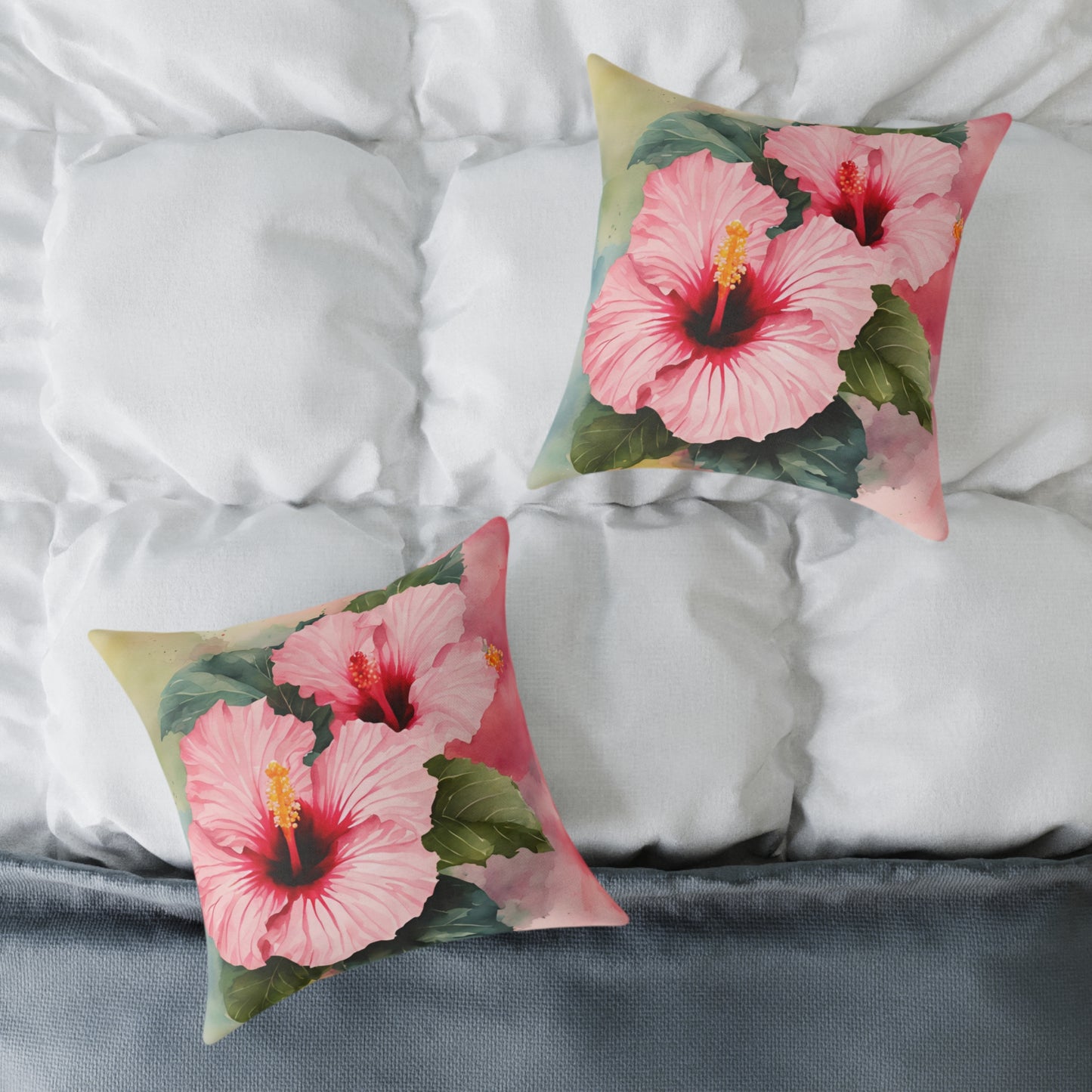 Hibiscus 03 Poly Pillow - Natures Beauty Design