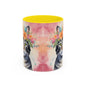 Floral Tabby Cat 02 Accent Coffee Mug - 11oz Perfect for Cat Lovers & Gifts