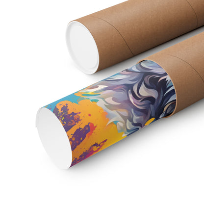 Multicolored Cockerpoo 4 Matte Vertical Poster