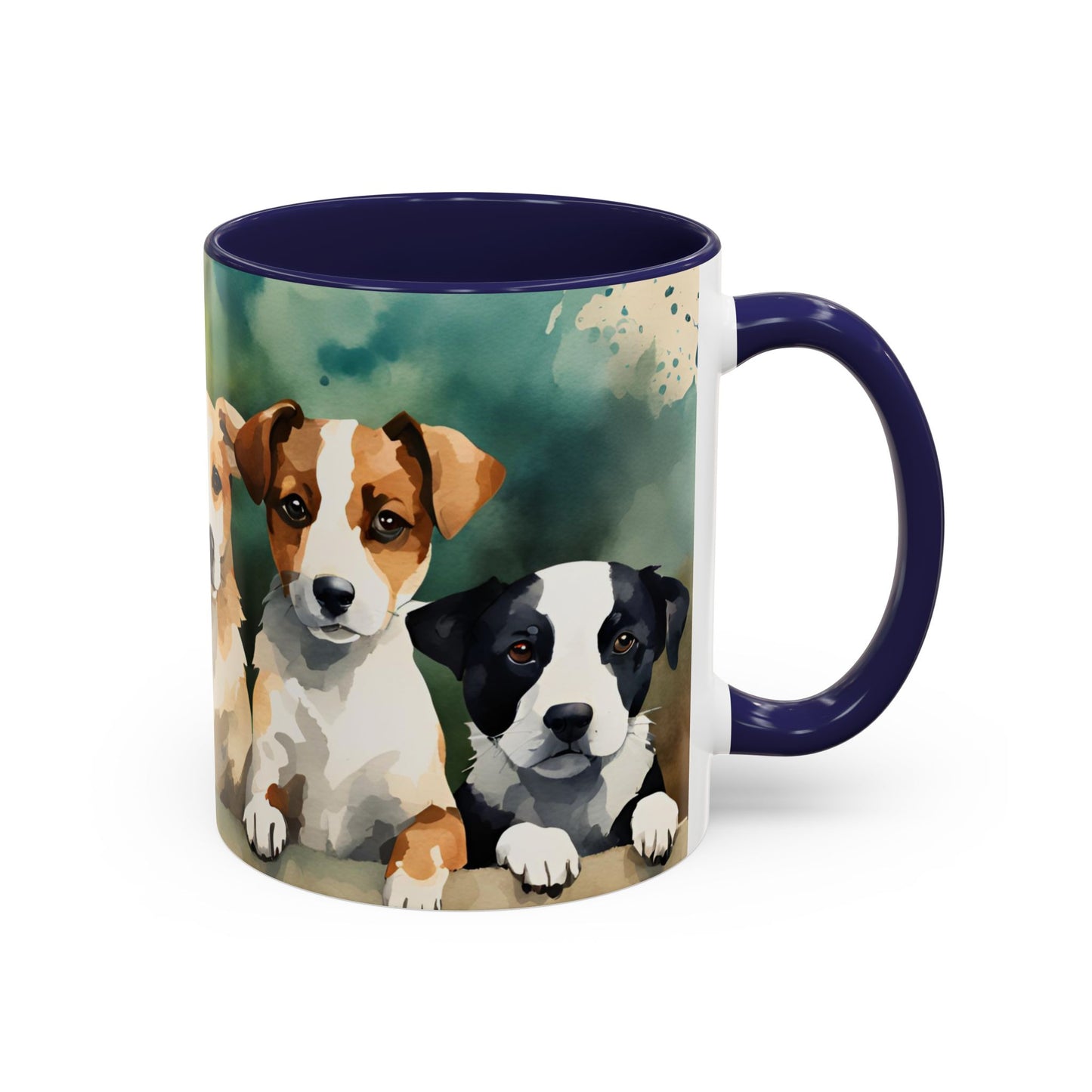 Multicoloured Doggies 12 Accent Mug 11oz