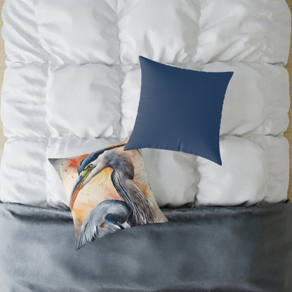 Heron 03 Poly Pillow - Natures Beauty Design