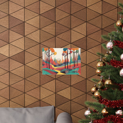 Retro forest 1 Matte Horizontal Posters