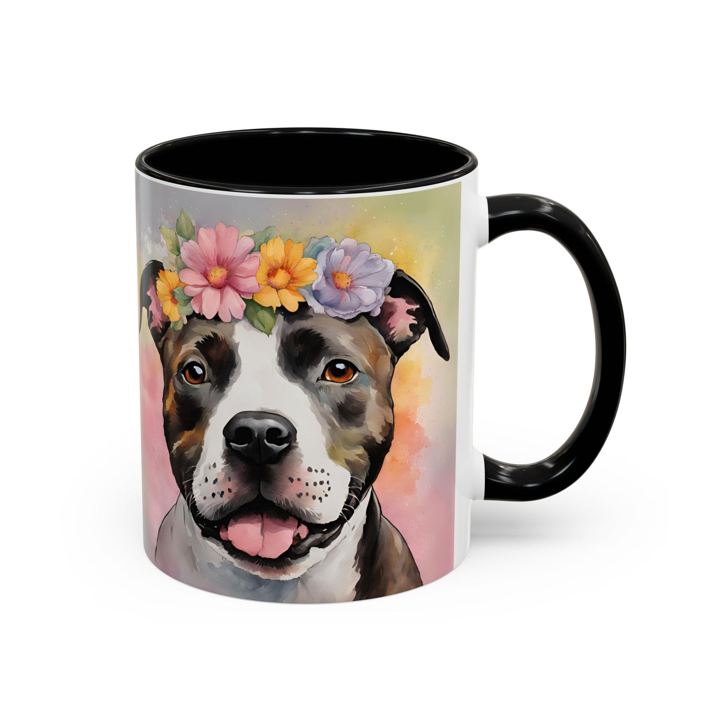 Staffordshire Bull Terrier 01 Accent Coffee Mug - Dog Lover Gift