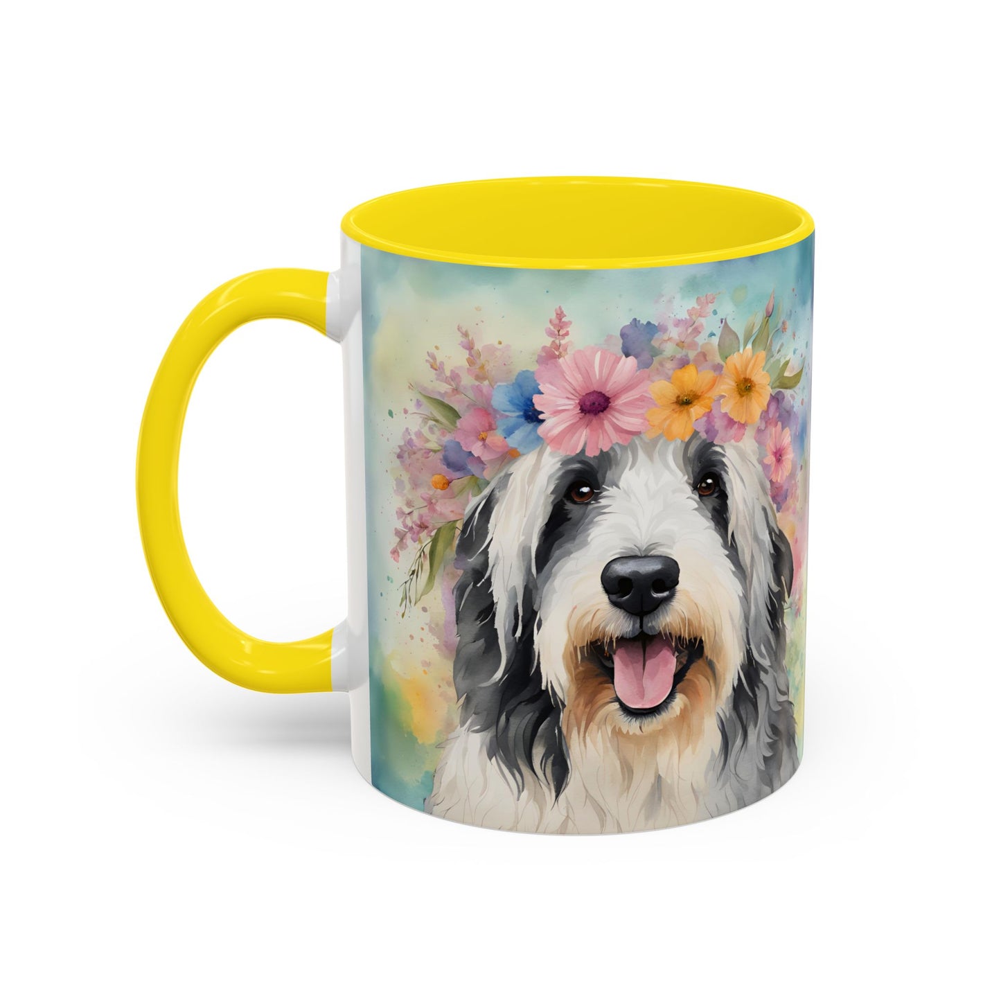 Bearded Collie 02 Accent Coffee Mug - Dog Lover Gift