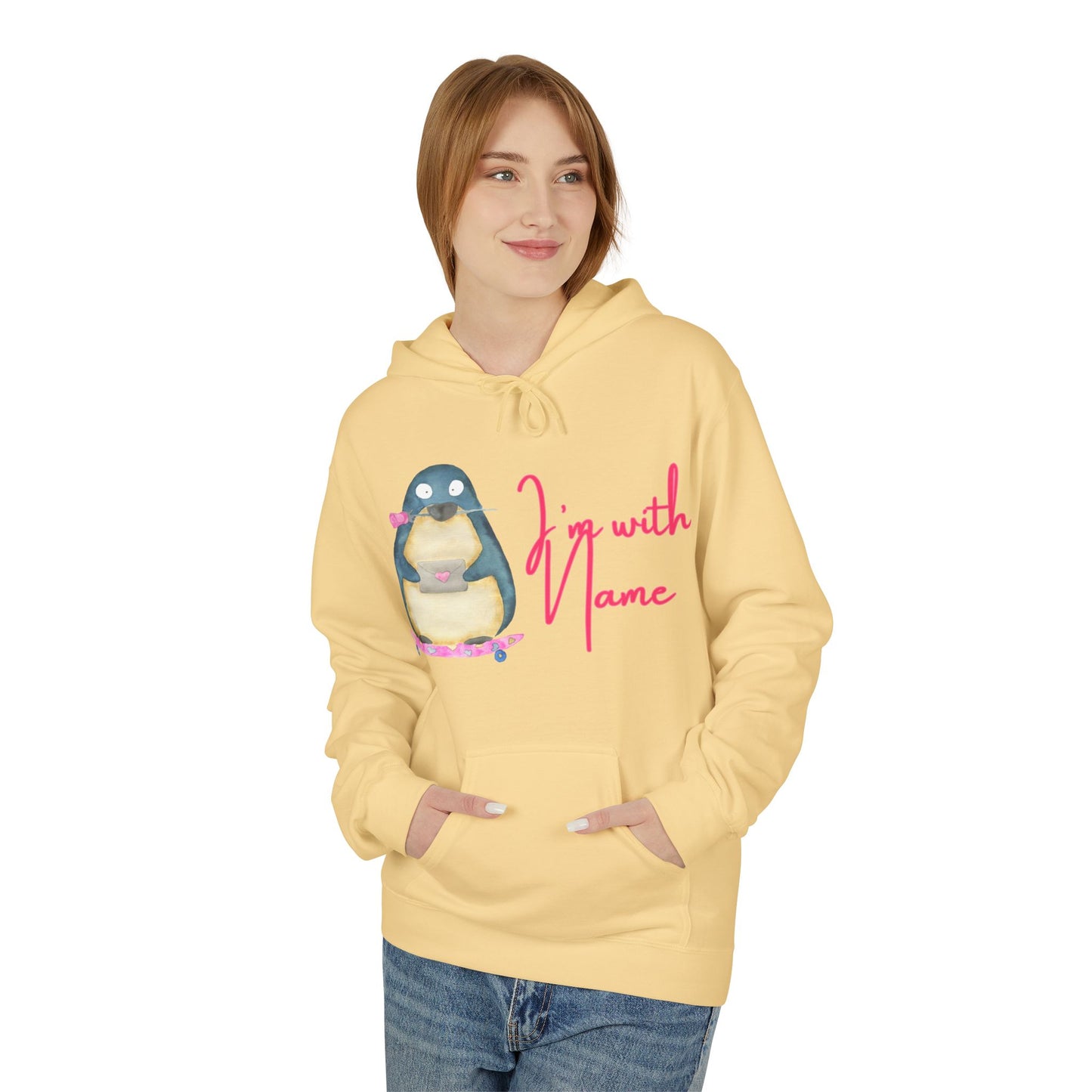 (Personalizable) I’m with (NAME) Unisex Valentines Hoodie