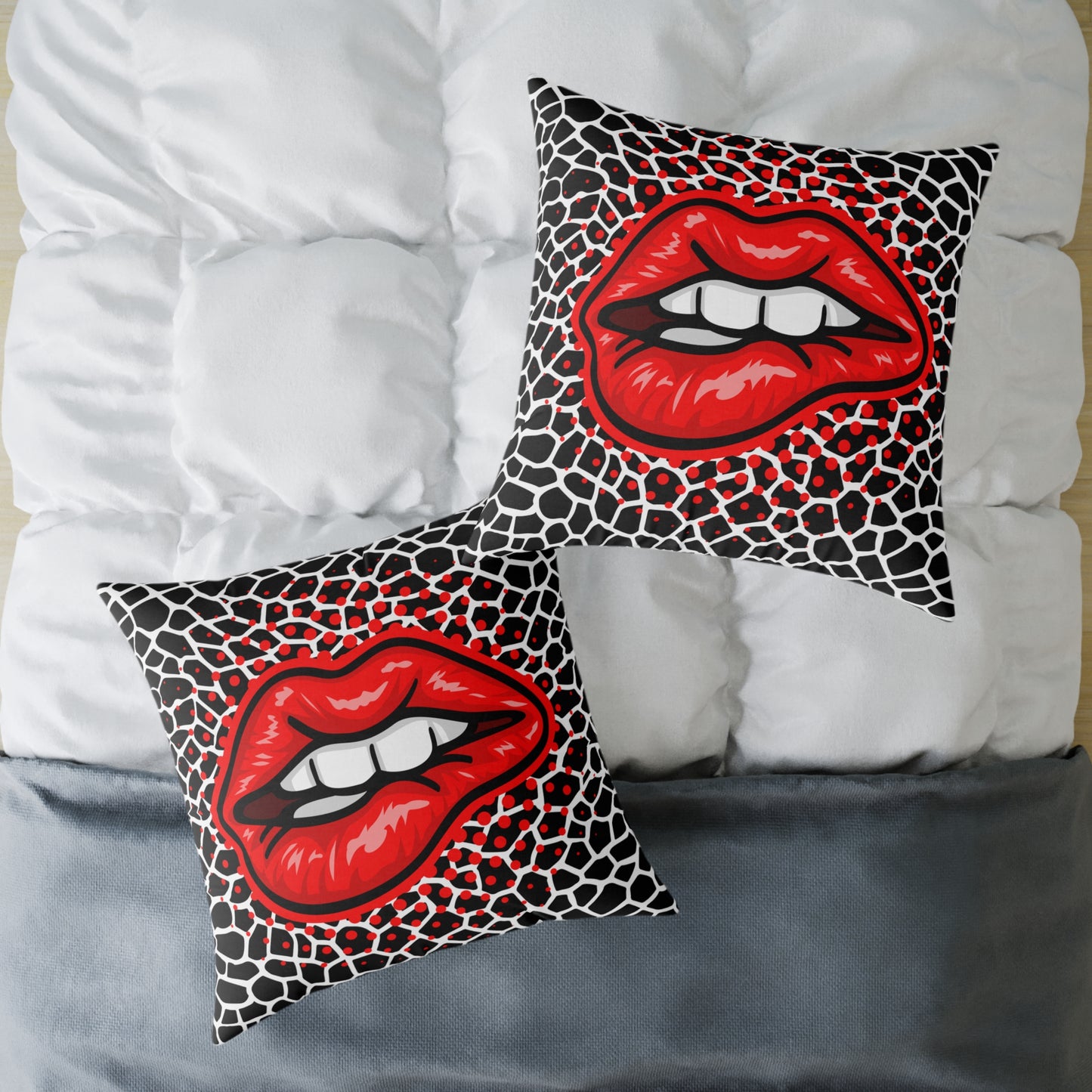 Crocodile Lips Poly Pillow