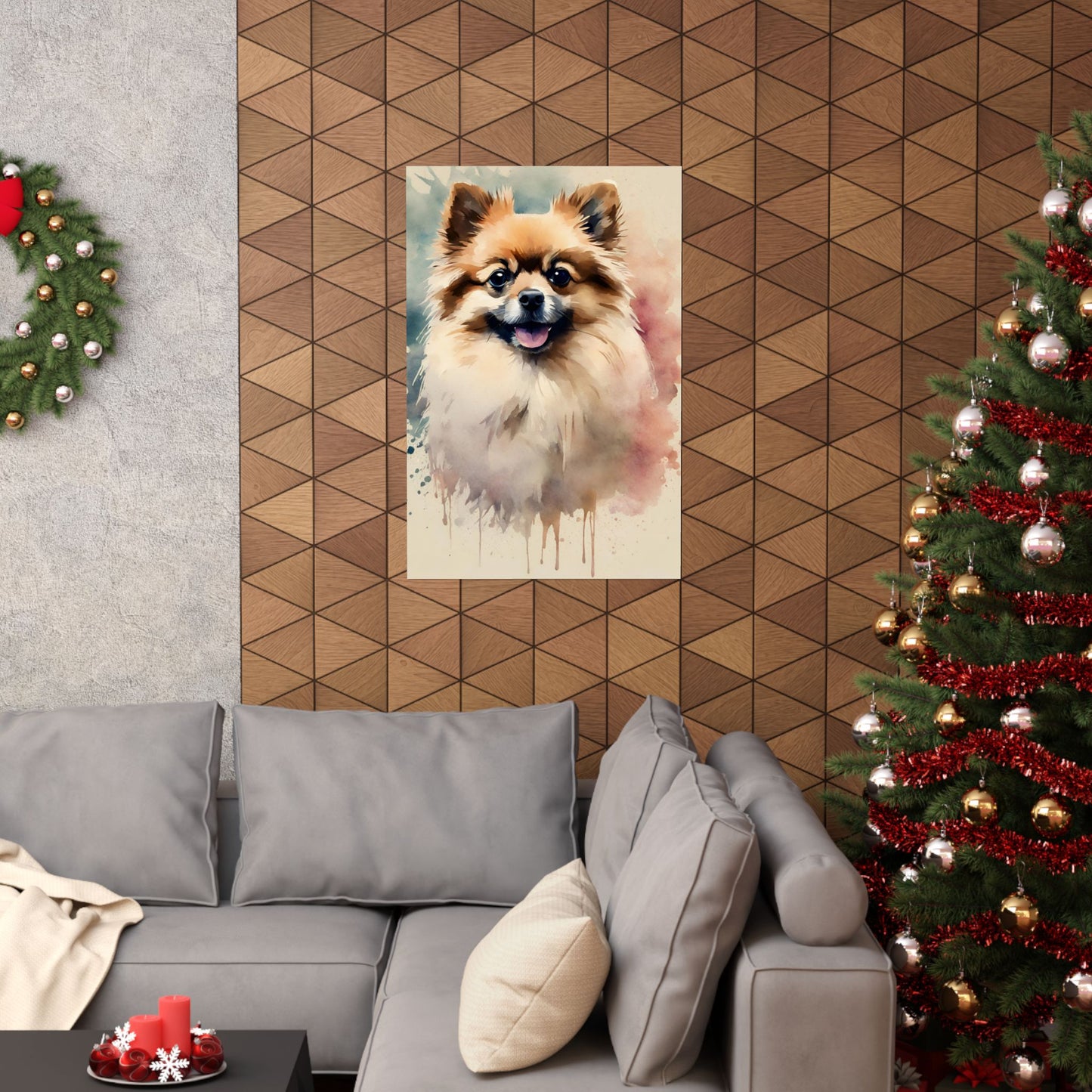 Dogs Pomeranian 03 Matte Vertical Poster