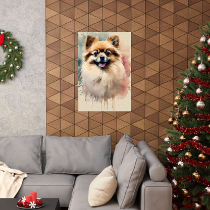 Dogs Pomeranian 03 Matte Vertical Poster