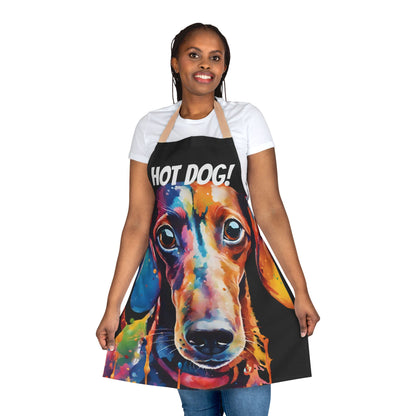 Multicolored Hot Dog Weiner Adult Apron (AOP)