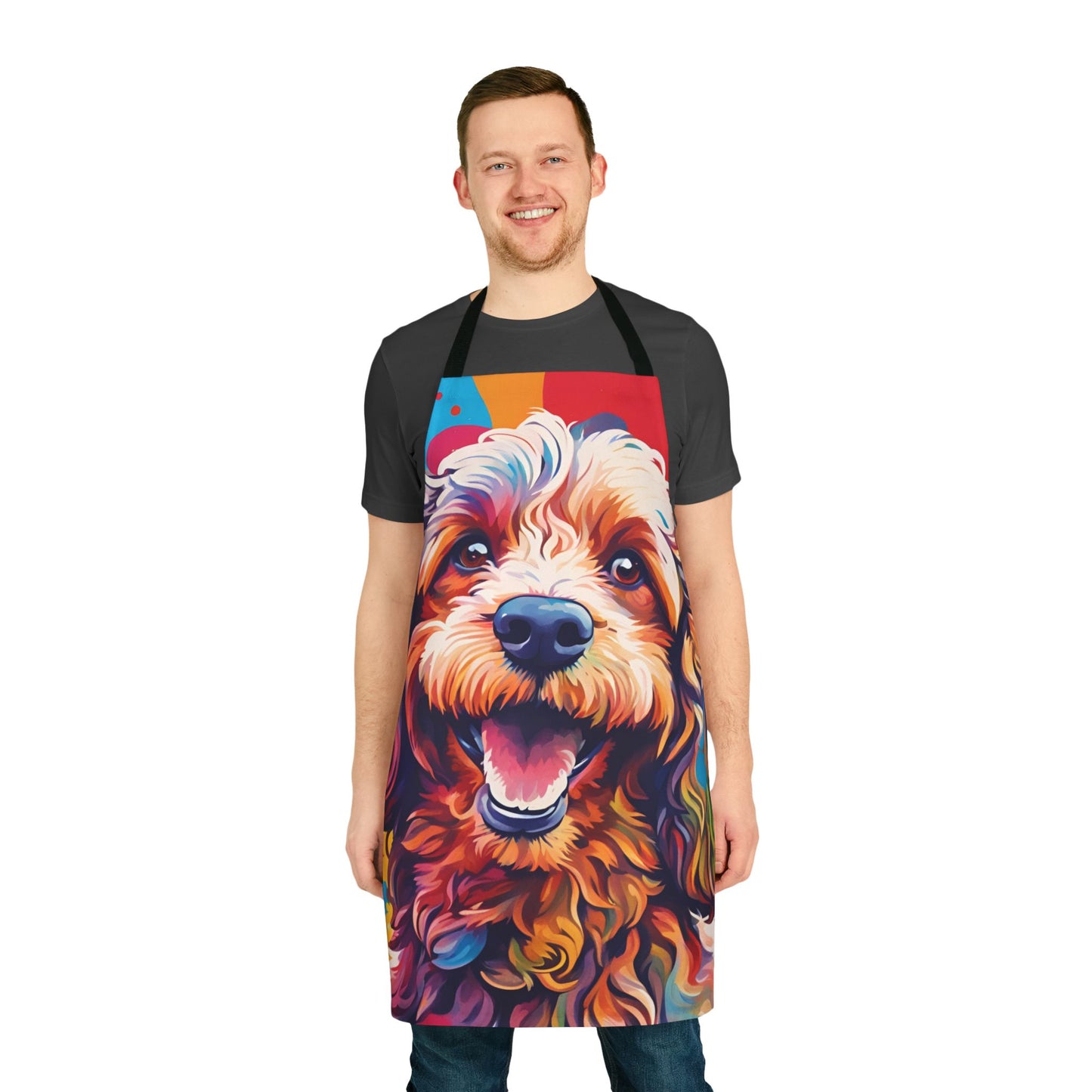 Multicolored Cockerpoo Adult Apron (AOP)