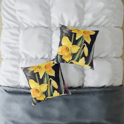 Daffodils 01 Poly Pillow - Natures Beauty Design
