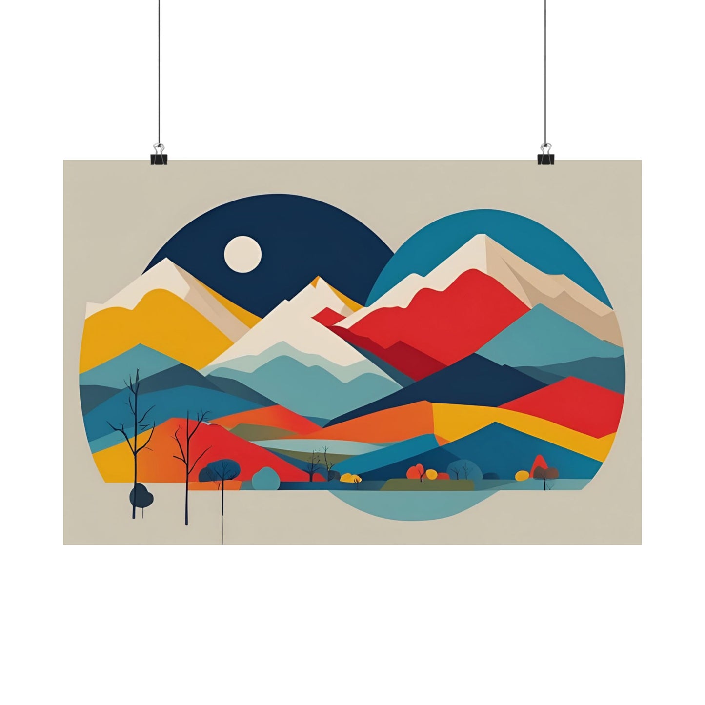 Retro Alpine 3 Matte Horizontal Posters