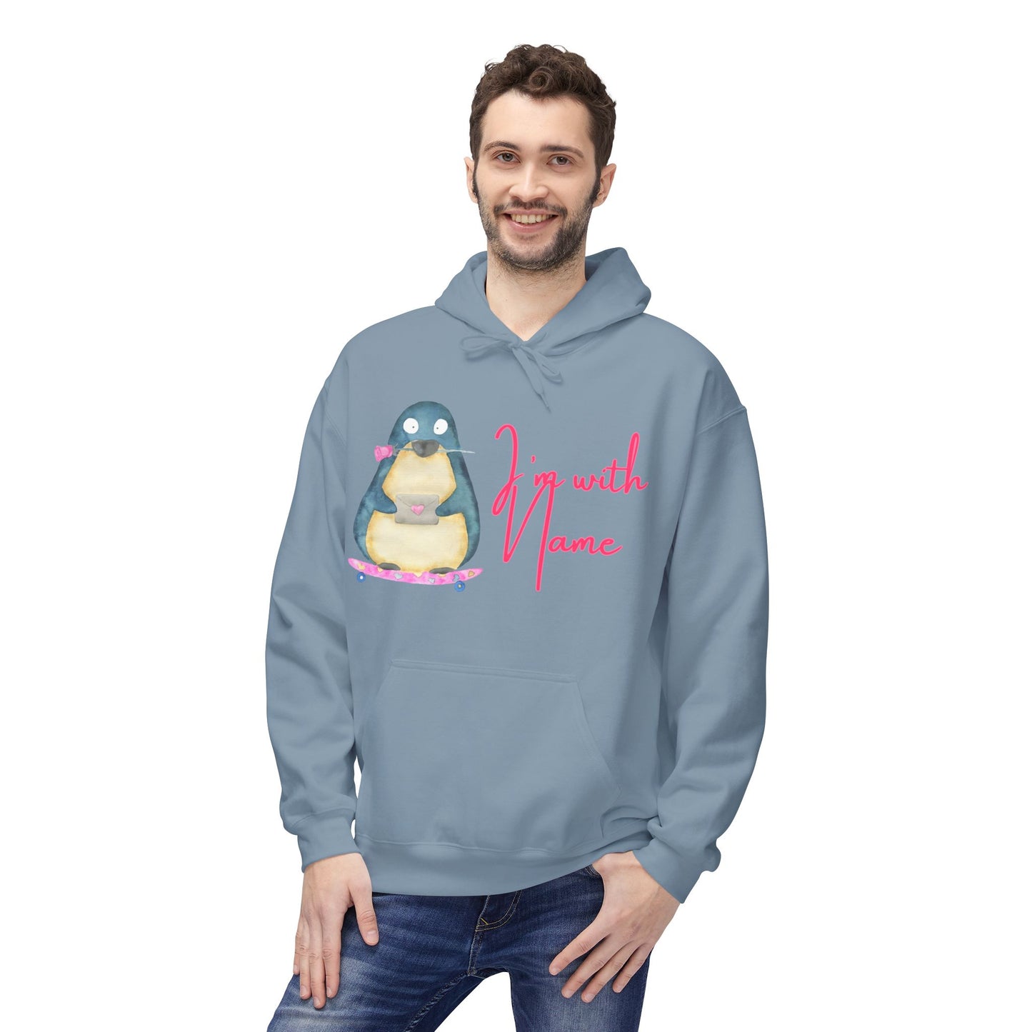 (Personalizable) I’m with (NAME) Unisex Valentines Hoodie