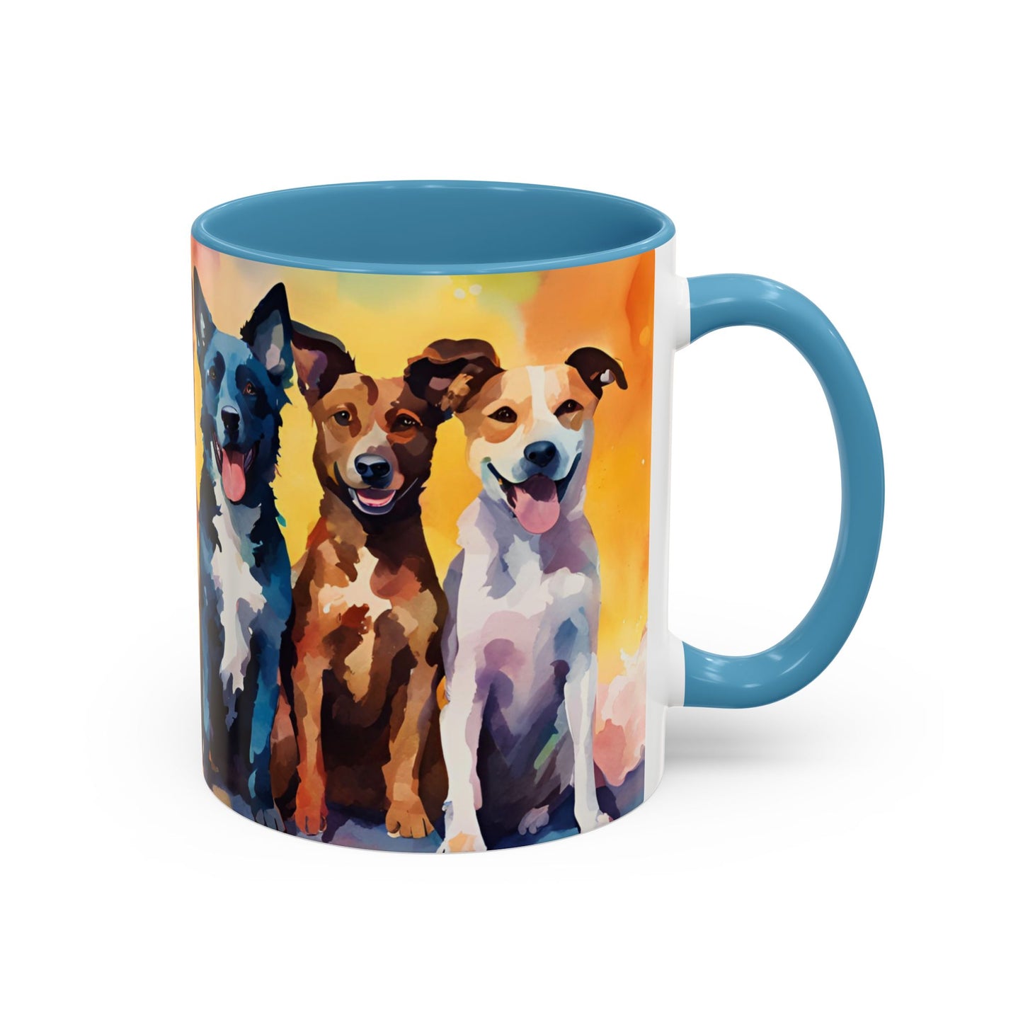Multicoloured Doggies 3 Accent Mug 11oz
