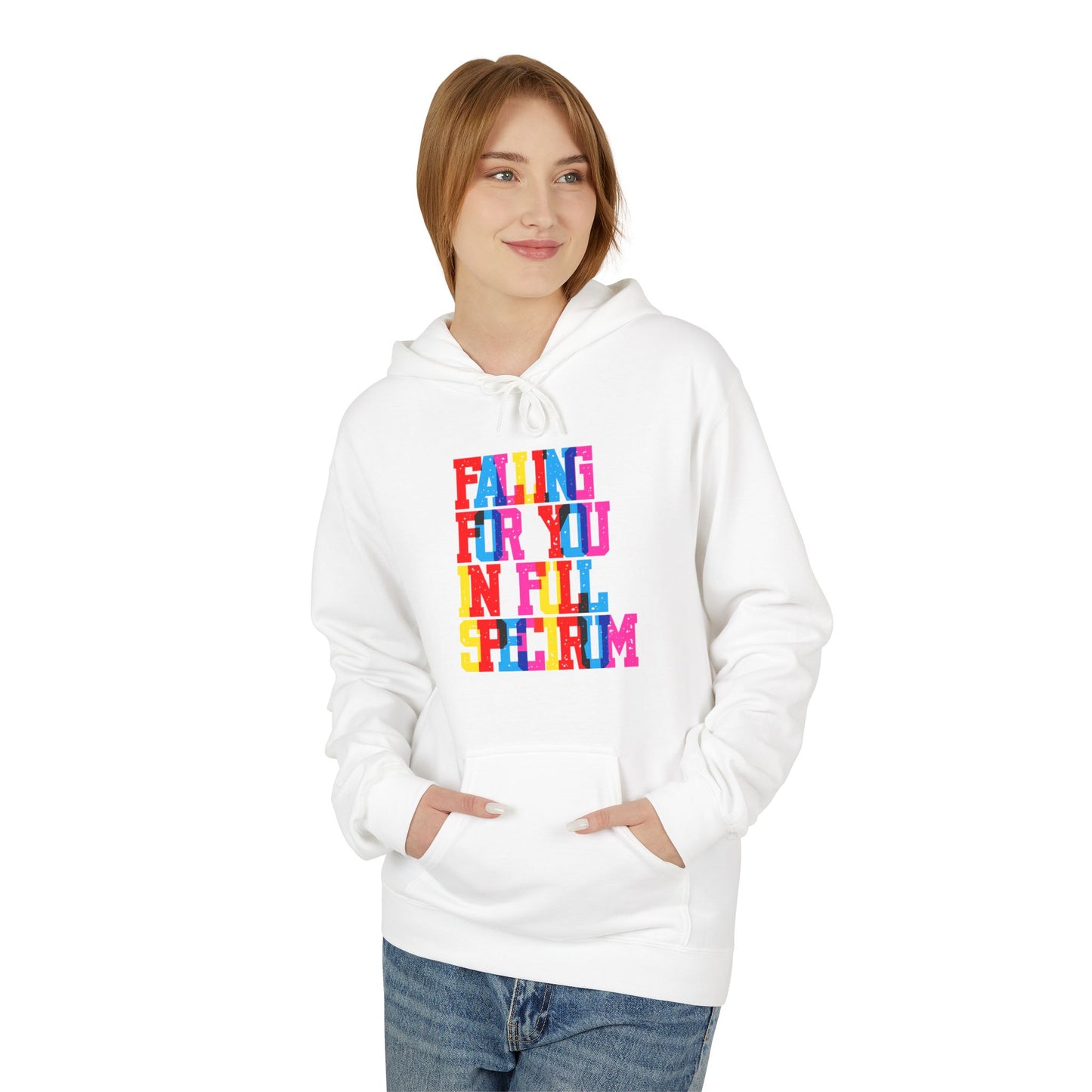 Falling For You In Full Spectrum Unisex Valentines Hoodie