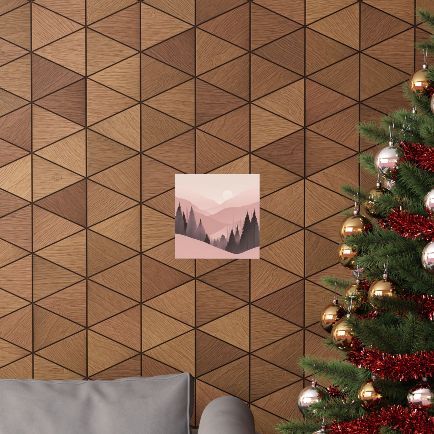 Lonely Forest Pink 4 Matte Square Posters