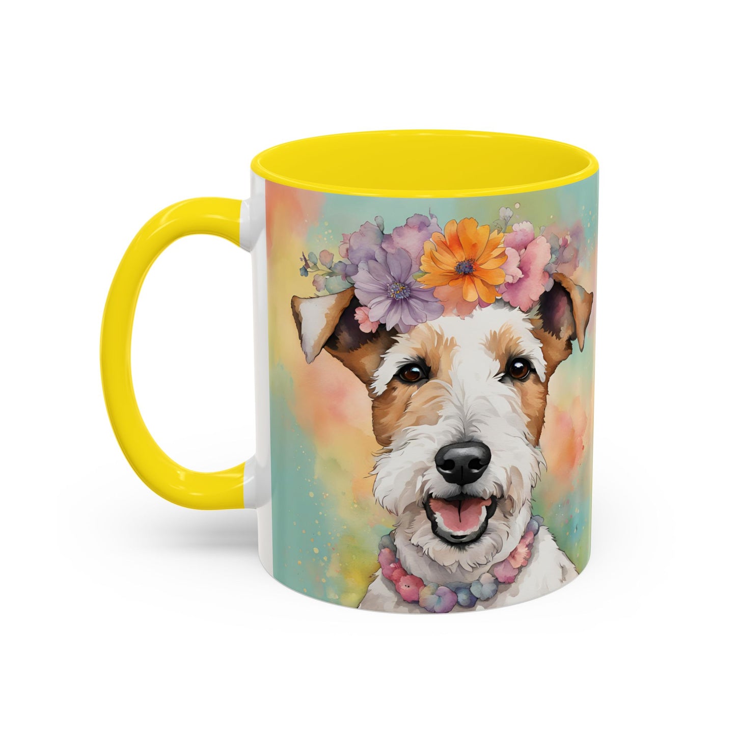 Fox Terrier 01 Accent Coffee Mug - Dog Lover Gift