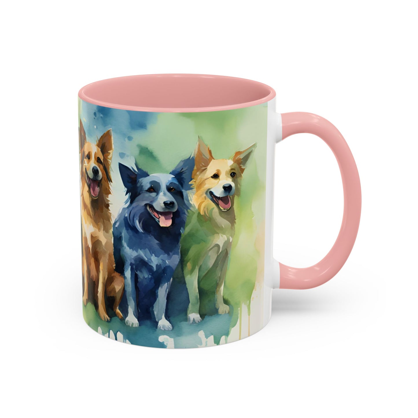 Multicoloured Doggies 10 Accent Mug 11oz