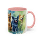 Multicoloured Doggies 10 Accent Mug 11oz