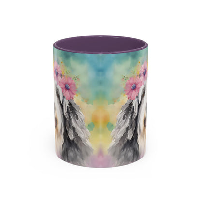 Bearded Collie 03 Accent Coffee Mug - Dog Lover Gift