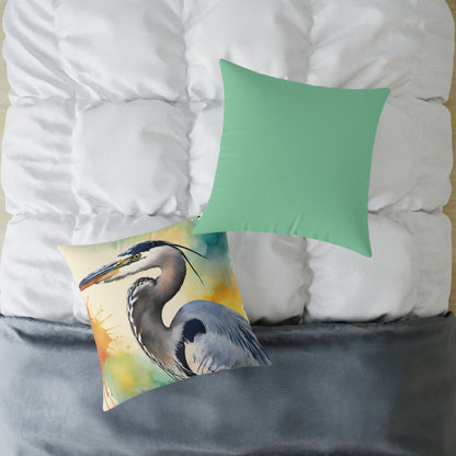 Heron 01 Poly Pillow - Natures Beauty Design