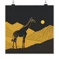 Lone Collection Giraffe 6 Matte Square Posters