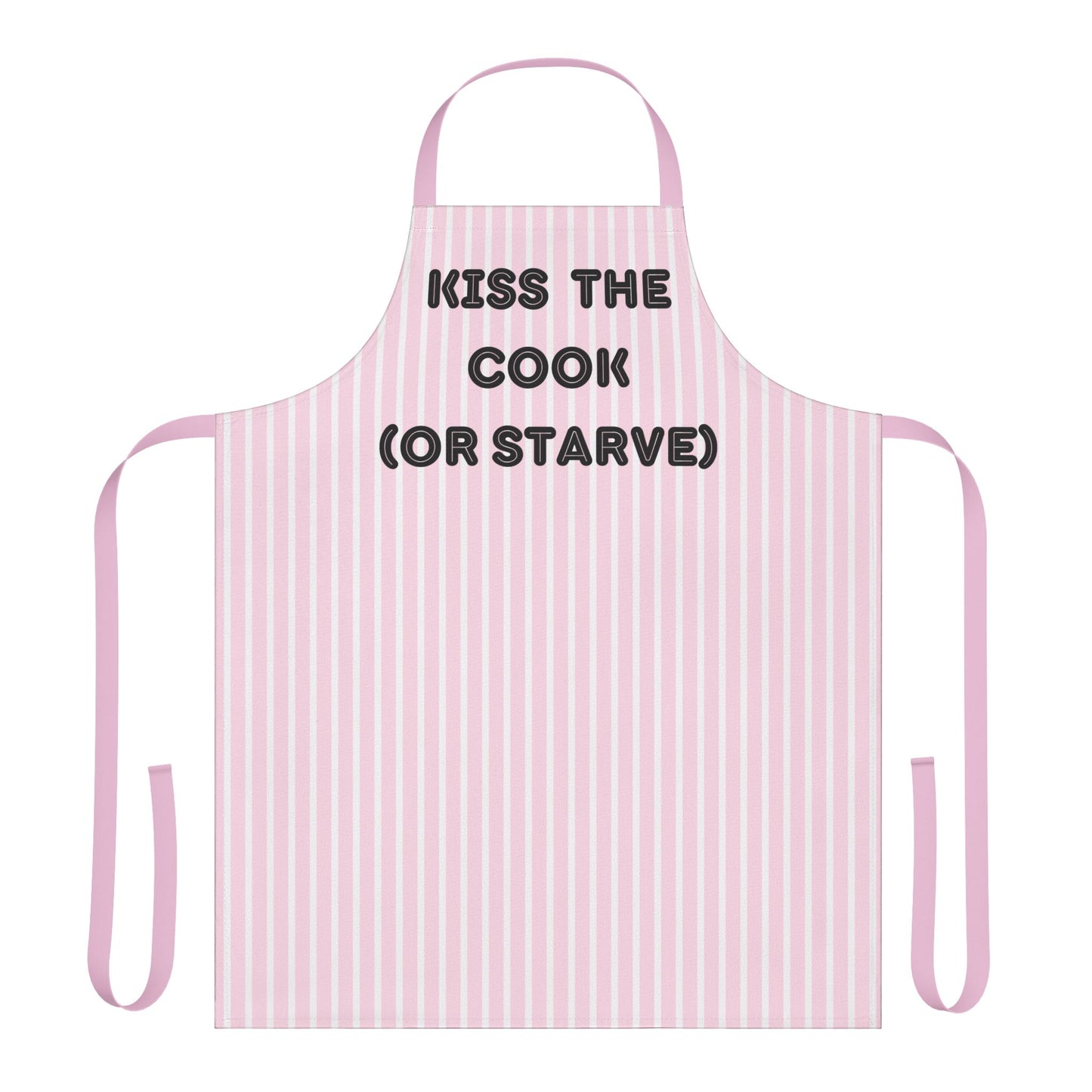 Kiss The Cook (Or Starve) Apron, Cooking Pun