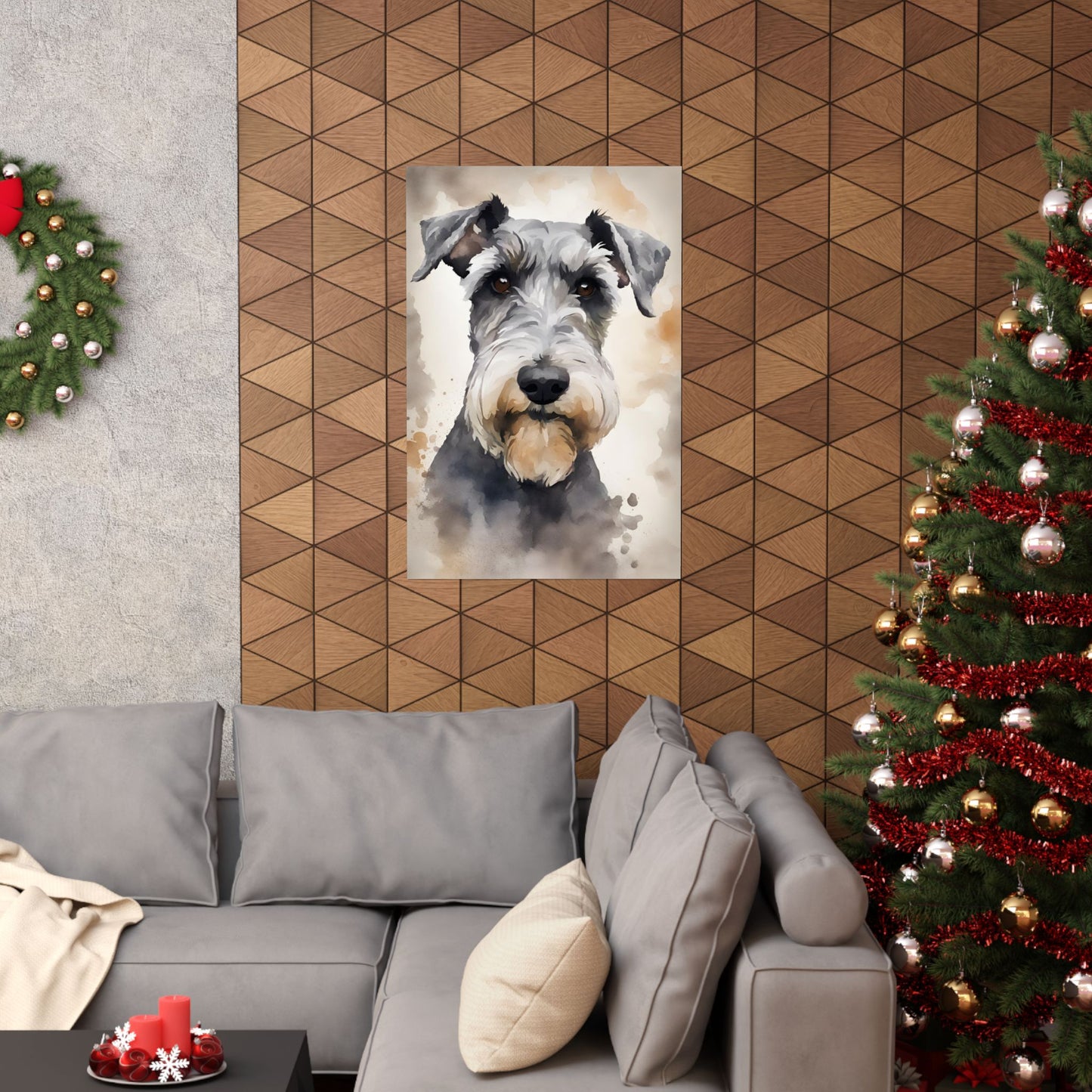 Dogs Schnauzer 03 Matte Vertical Poster