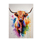 Multicolored Highland Cow 01 Matte Vertical Poster