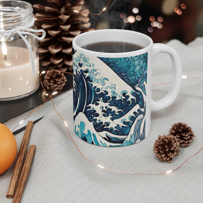 Japanese Waves 01 Mug - Nature's Beauty Collection