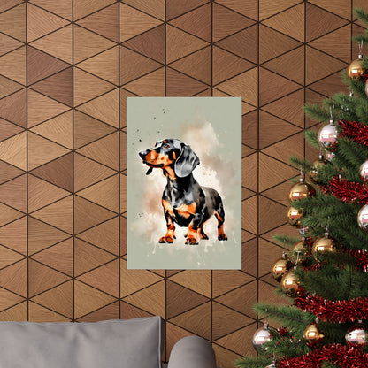 Dogs Dachshund 01 Matte Vertical Poster