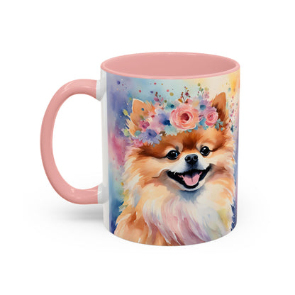 Pomeranian 04 Accent Coffee Mug - Dog Lover Gift