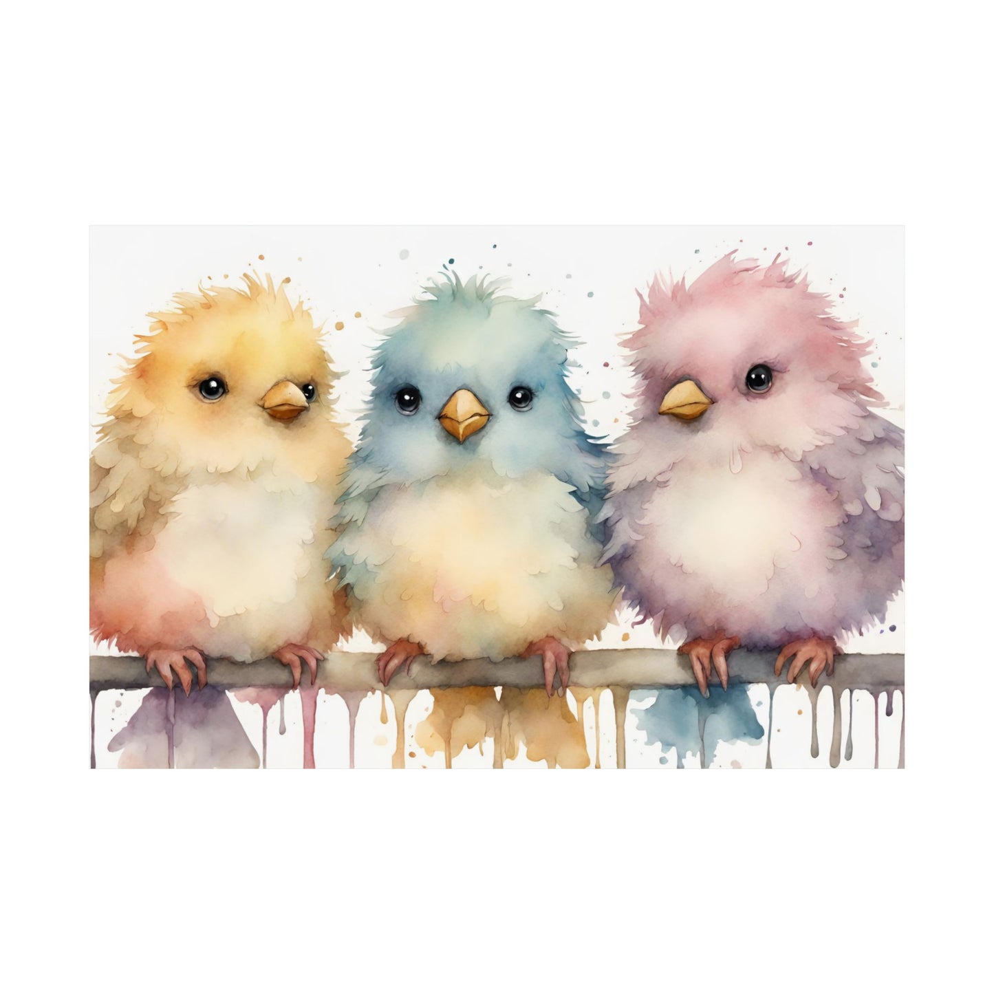 Nursery Birdies 3 Matte Horizontal Posters