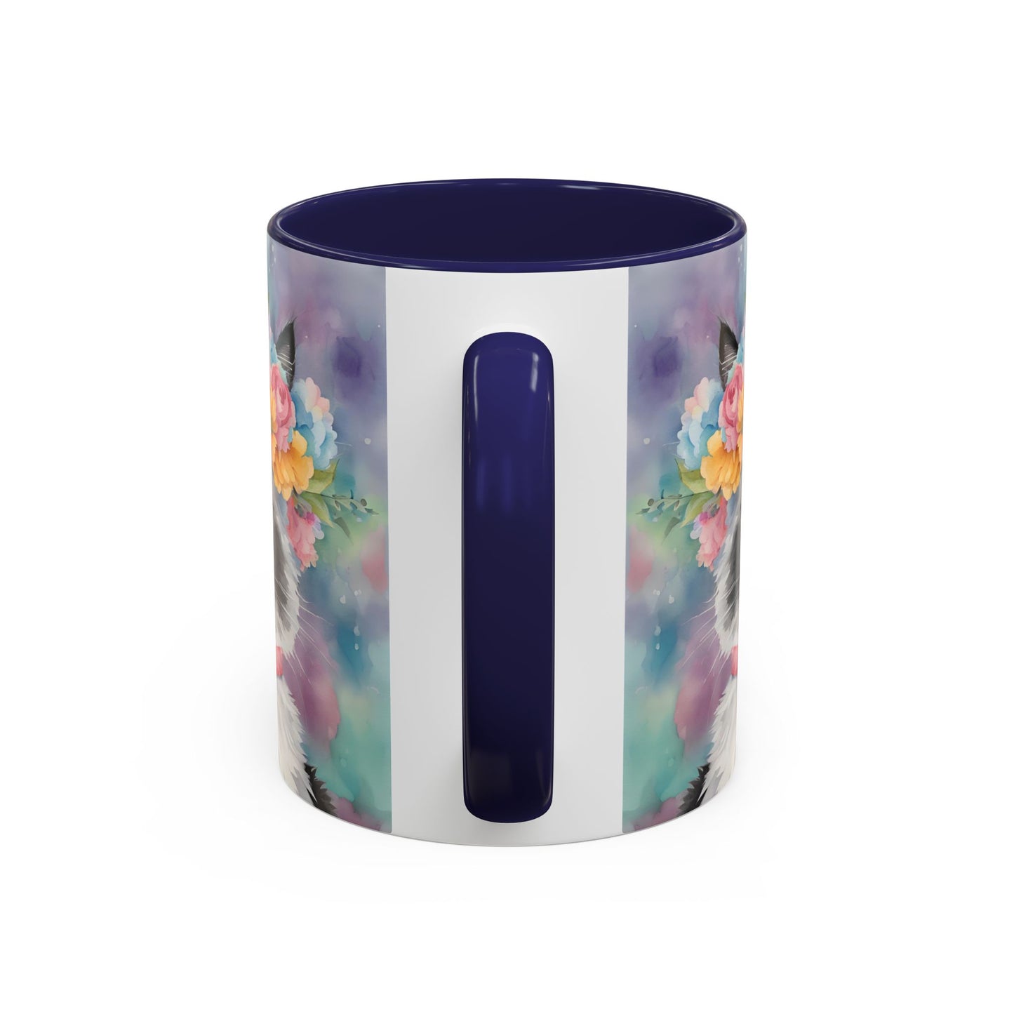 Floral Rag Doll Cat 04 Accent Coffee Mug - 11oz Perfect for Cat Lovers & Gifts